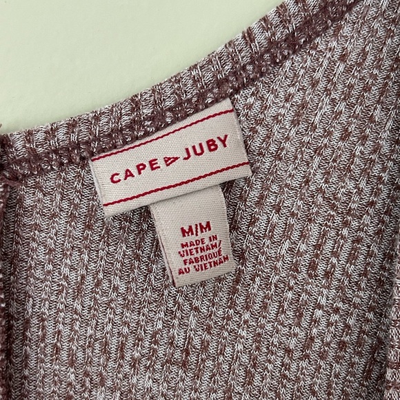 Cape Juby light brown cardigan. Size Medium. - Picture 2 of 2